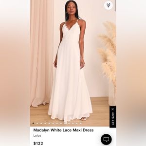 NWT lulus white maxi dress